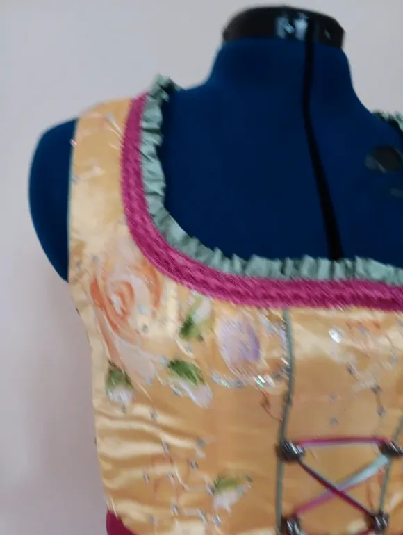 Dirndl pink, gelb Gr.XS