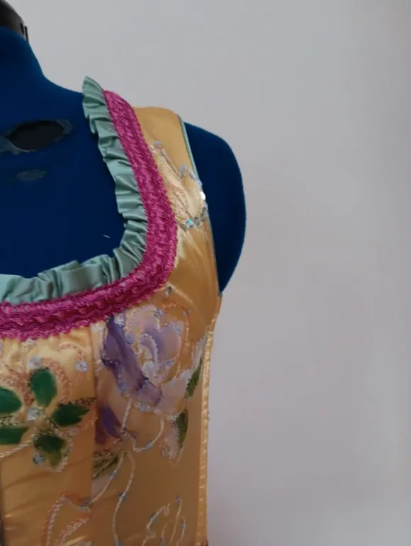 Dirndl pink, gelb Gr.XS