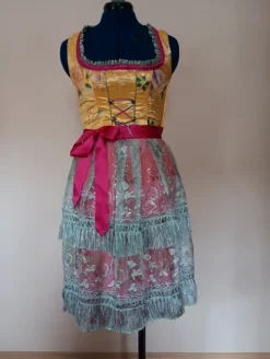 Dirndl pink, gelb Gr.XS