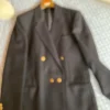 Donkerblauwe blazer zuivere scheerwol