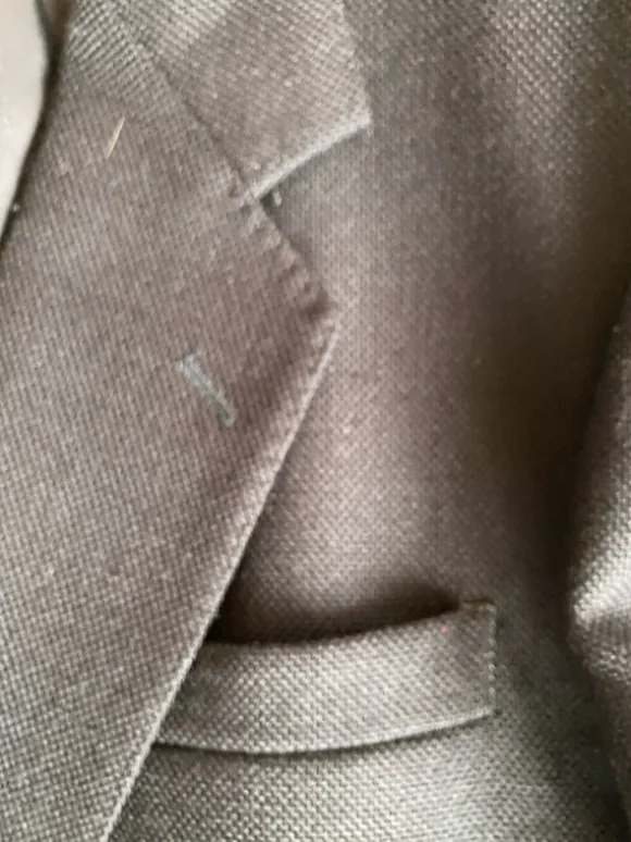 Donkerblauwe blazer zuivere scheerwol