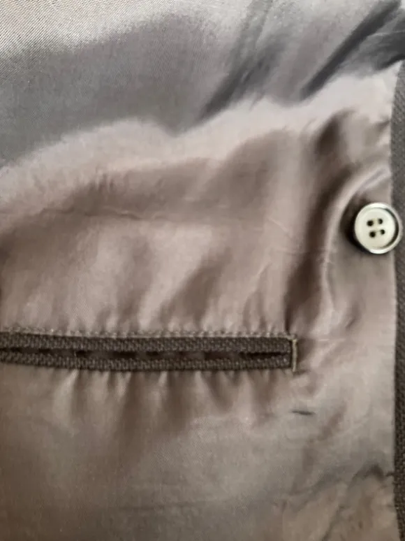 Donkerblauwe blazer zuivere scheerwol