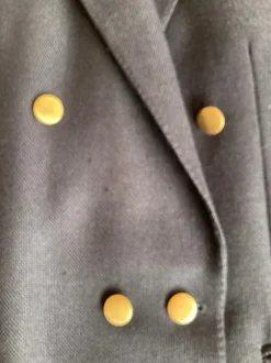 Donkerblauwe blazer zuivere scheerwol