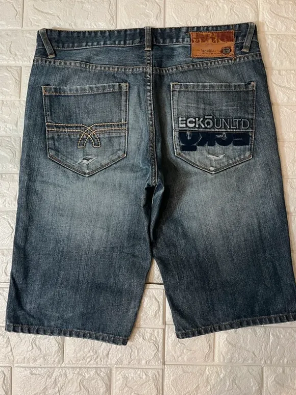 Ecko Unltd baggy denim shorts Y2K size 34