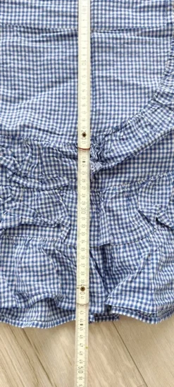 EDC by Esprit Sommer Rock Gr. XL/42 blau-weiß kariert Rüschen