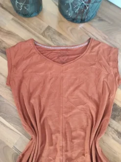 Edc Damen Kleid braun Kurzarm Grösse M