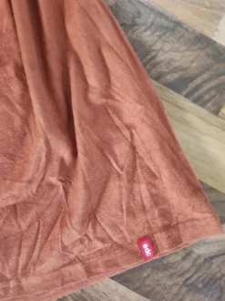 Edc Damen Kleid braun Kurzarm Grösse M