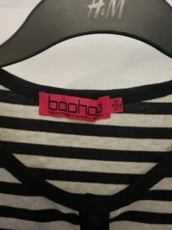 Einteiler Pyjama schwarz grau gestreift