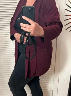 Eleganter Blazer Weinrot