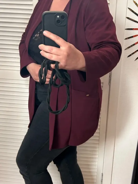 Eleganter Blazer Weinrot