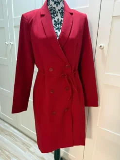 Eleganter Blazer-Mantel in Rot