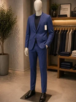 Eleganter Herrensakko Blau Slim Fit | Größe 46