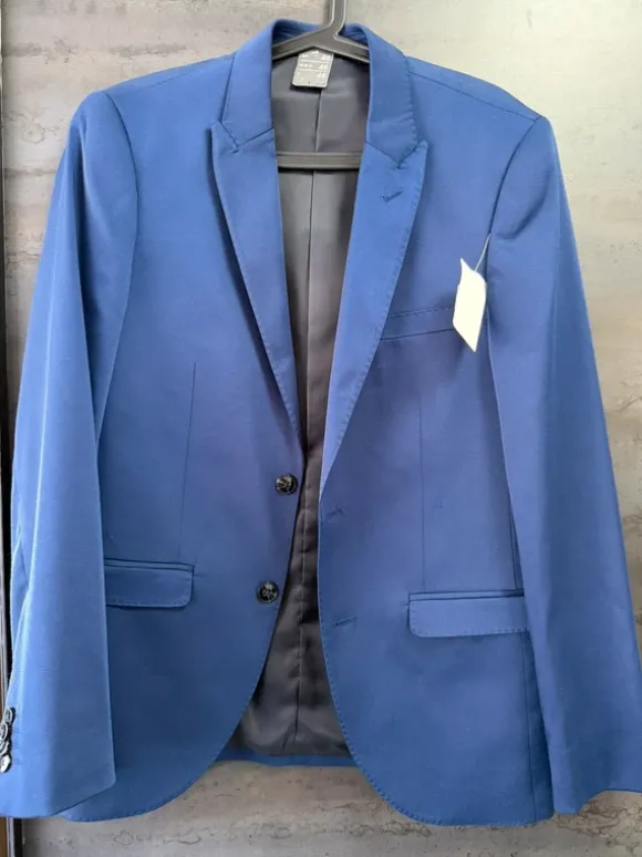 Eleganter Herrensakko Blau Slim Fit | Größe 46