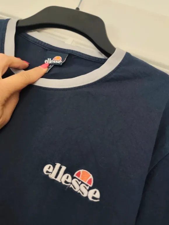 Ellesse Basic T-Shirt blau weiß Größe XL