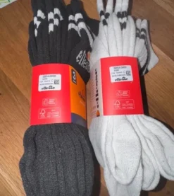 Ellesse socken lang neu 6 paare , schwarz&weiß 39-42.5