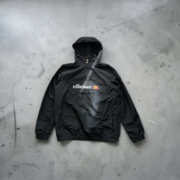 Ellesse Windbreaker Jacke Schwarz – Größe L