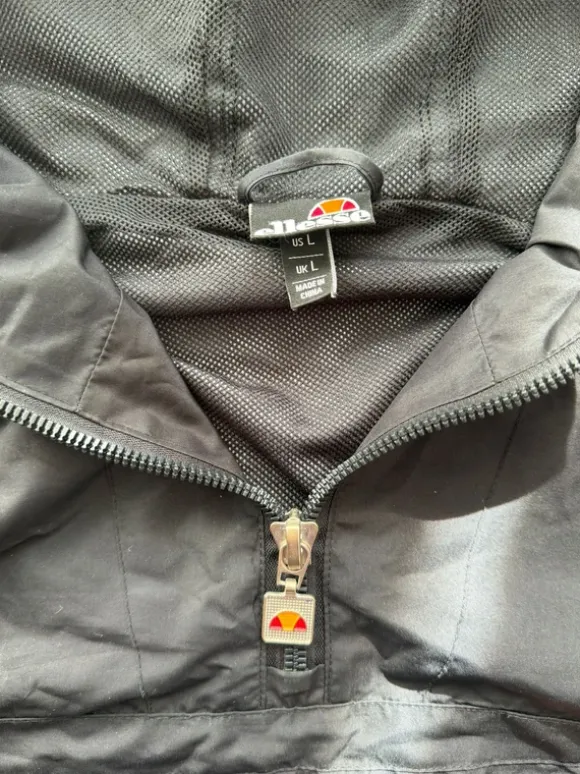 Ellesse Windbreaker Jacke Schwarz – Größe L