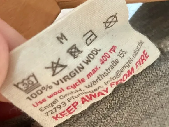 Engel Herren Schlafanzugoberteil aus 100% Woll-Frottee