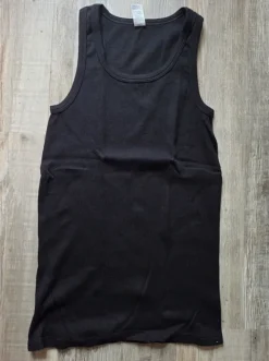 3er Pack Tanktop Unterhemd Herren schwarz HIS XL Ripp