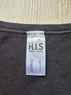 3er Pack Tanktop Unterhemd Herren schwarz HIS XL Ripp