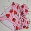Erdbeer🍓Bikini mit Rüschen am Oberteil