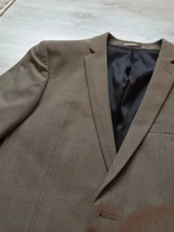 Esprit Herren Check Anzug beige/ braun