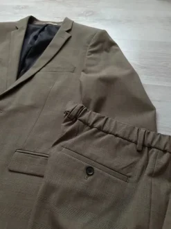 Esprit Herren Check Anzug beige/ braun