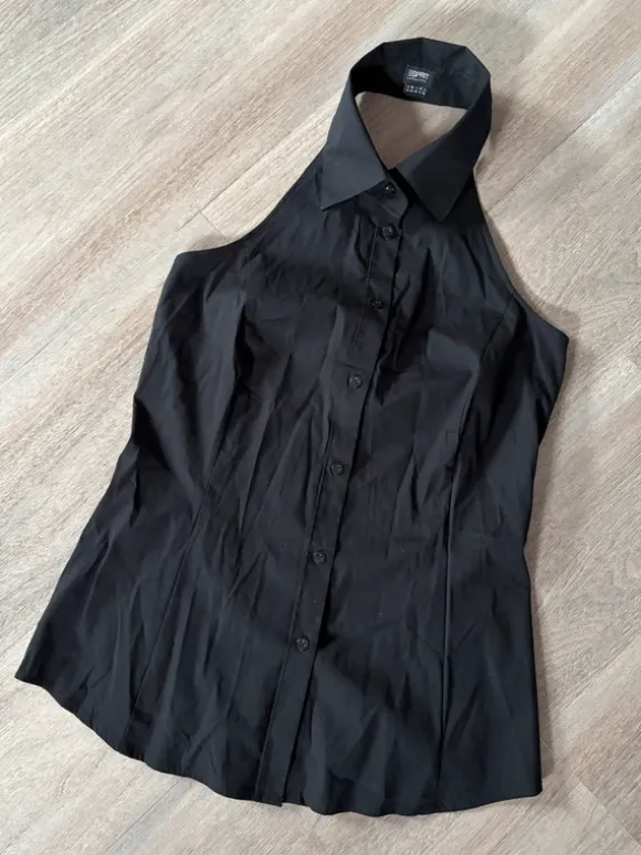 Esprit Neckholder Bluse schwarz