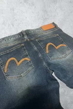 Evisu Jeans W34 Vintage Denim Seagull Logo