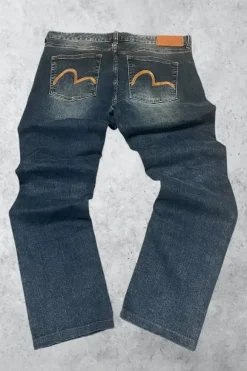 Evisu Jeans W34 Vintage Denim Seagull Logo