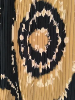 Faltenrock, Ulla Popken, blau, beige, 50/52