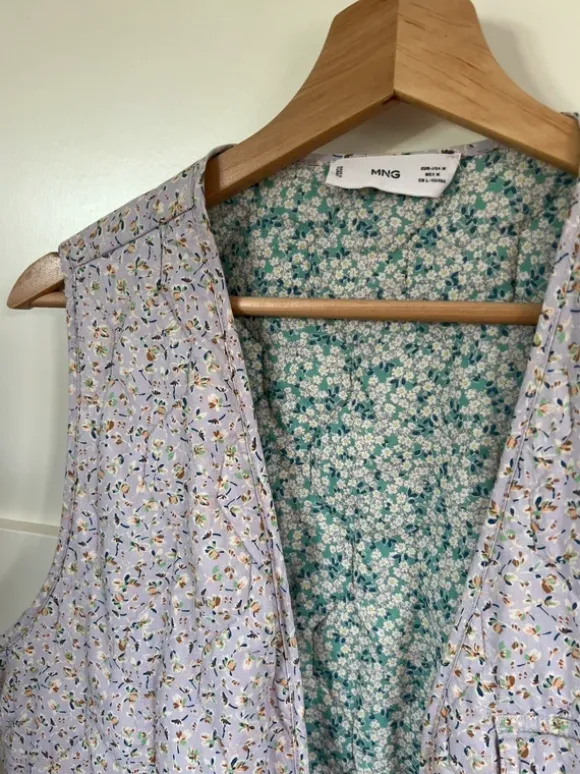 Florale Weste mit Blumenmuster pastell flieder