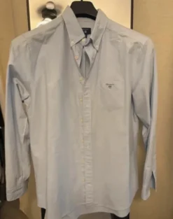 Gant Oxford Hemd Herren Gr. L / 41-42 Regular Fit Hellblau