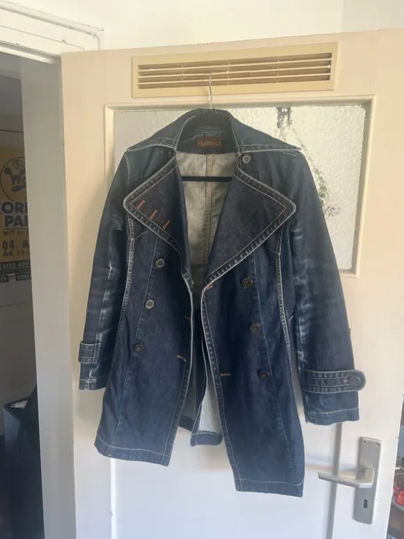 Geile y2K jeansjacke jeansmantel vintage tailliert 36/ 38 M dark Blue