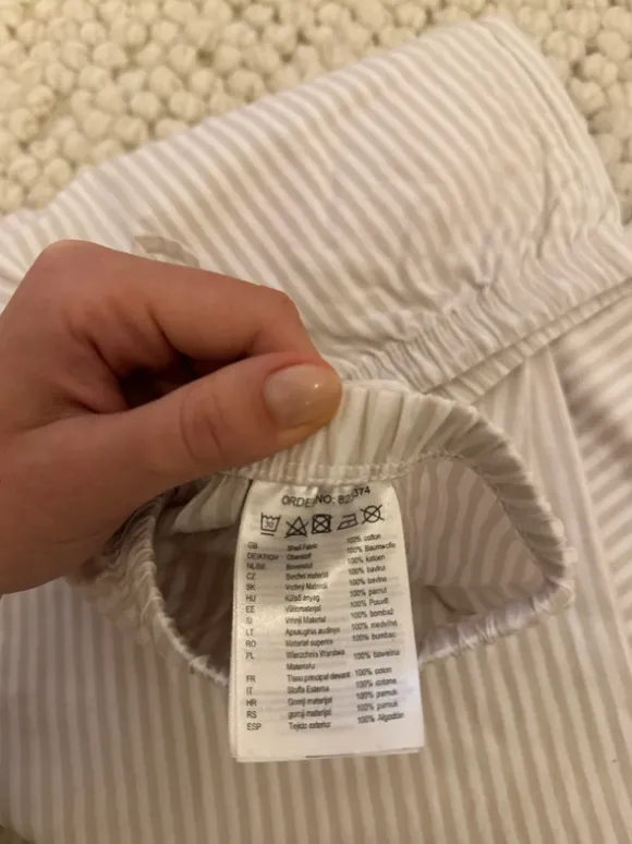 Gestreifte Baumwollhose