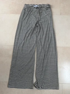 Gestreifte Wide Leg Hose | Stoffhose | S