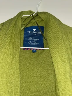 Giftgrüne Weste/Cardigan mit Fransen von Tom Tailor (Größe XL)
