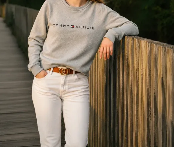 Grauer Tommy Hilfiger Sweater/Pullover/Shirt