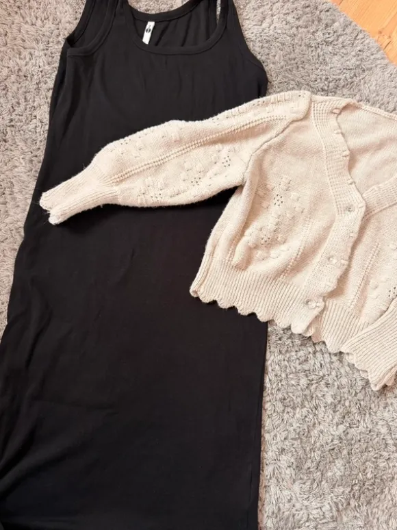 Gr.L | Basic Kleid + Strickjacke