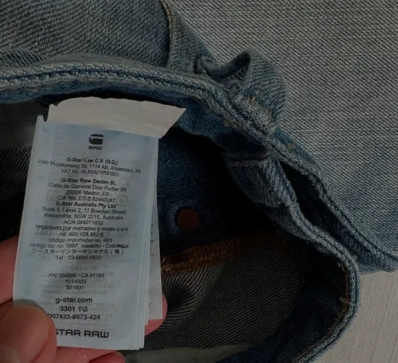 G-Star RAW 3301 Straight Jeansshorts