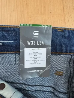 G-Star RAW Jeans – Modell Defend Loose – W33 L34 – NEU mit Etikett