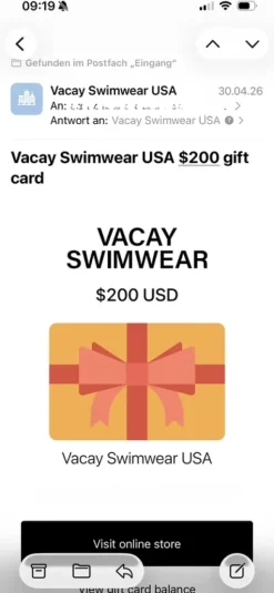 Gutschein vacay swimwear