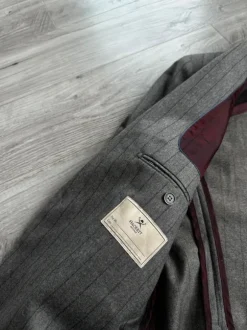 Hackett London Grey Striped wool Blazer Jacket Size: 52R