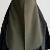 half niqab khaki whoolpeach - elastisch
