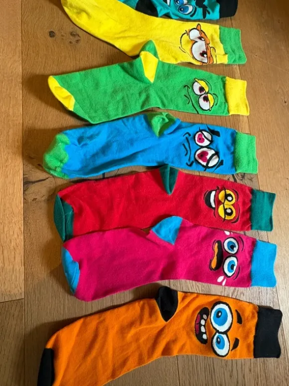 Happy Socken bunt lustig Smileys 43/44