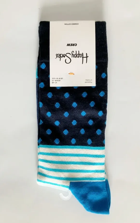 Happy Socks Crew | strepen en stippen (maat EU 41-46)