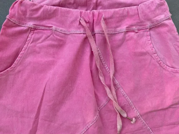 Haremshose Baggy Shorts Bermuda Neon Pink Einheitsgröße lässig