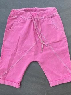 Haremshose Baggy Shorts Bermuda Neon Pink Einheitsgröße lässig