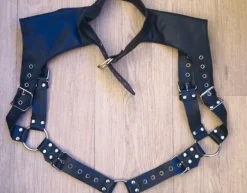 Harness, Brustgeschirr, Gothic BDSM, schwarz, Unisex (Damen und Herren)Kunstleder