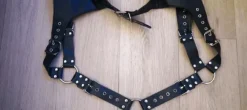 Harness, Brustgeschirr, Gothic BDSM, schwarz, Unisex (Damen und Herren)Kunstleder